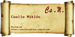 Cselle Miklós névjegykártya
